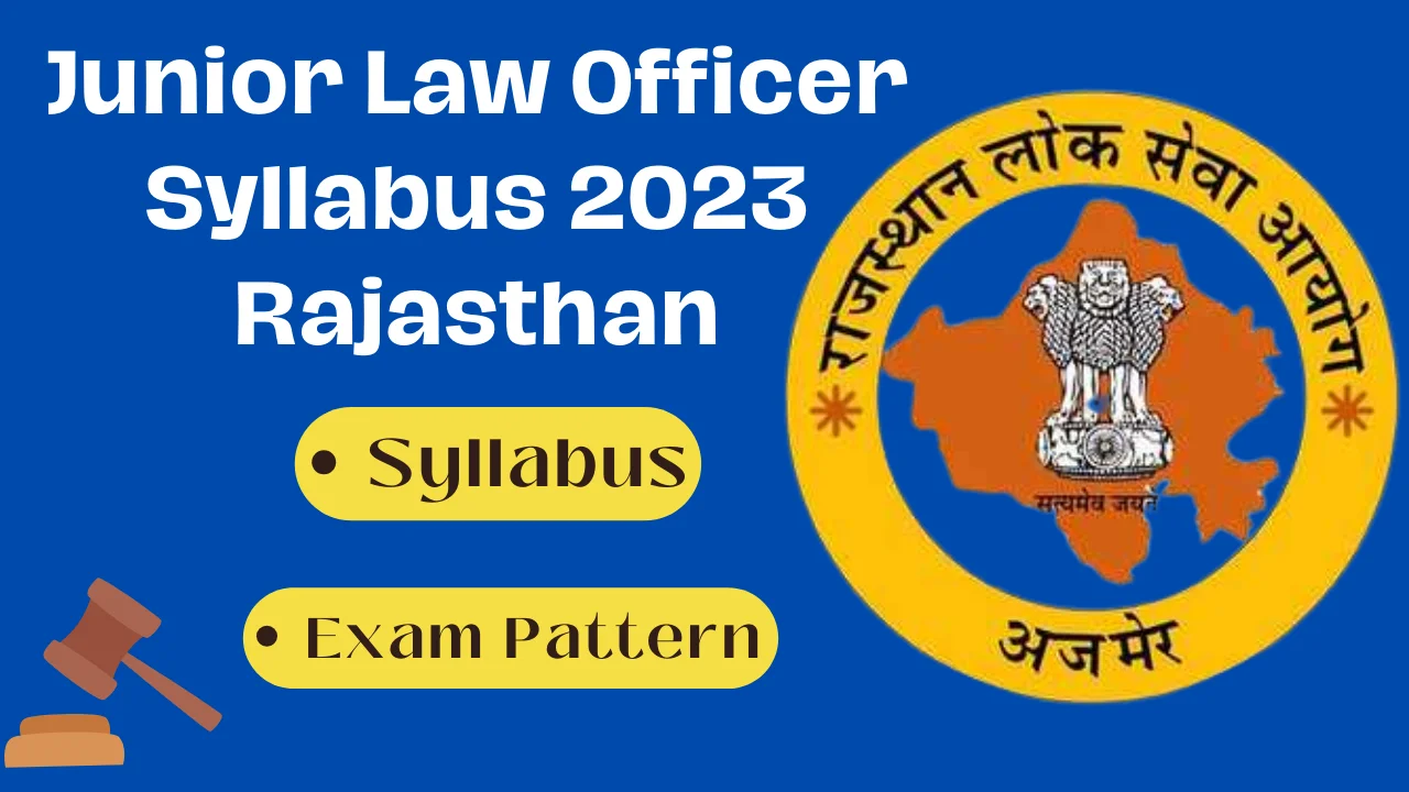 Junior Law Officer Syllabus 2023 Rajasthan